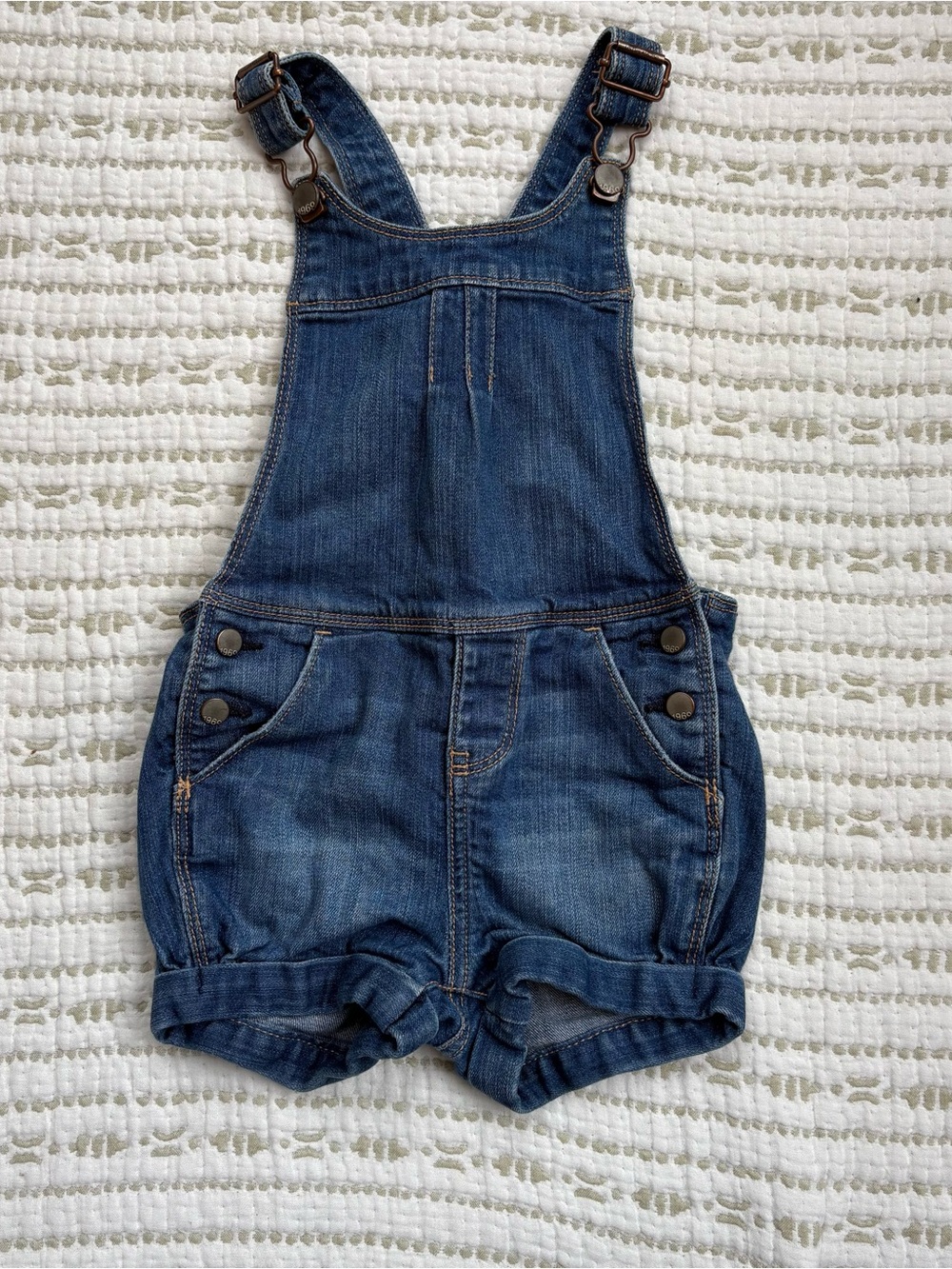 Baby Gap Denim Jean Overall Shorts Size 3T Girls